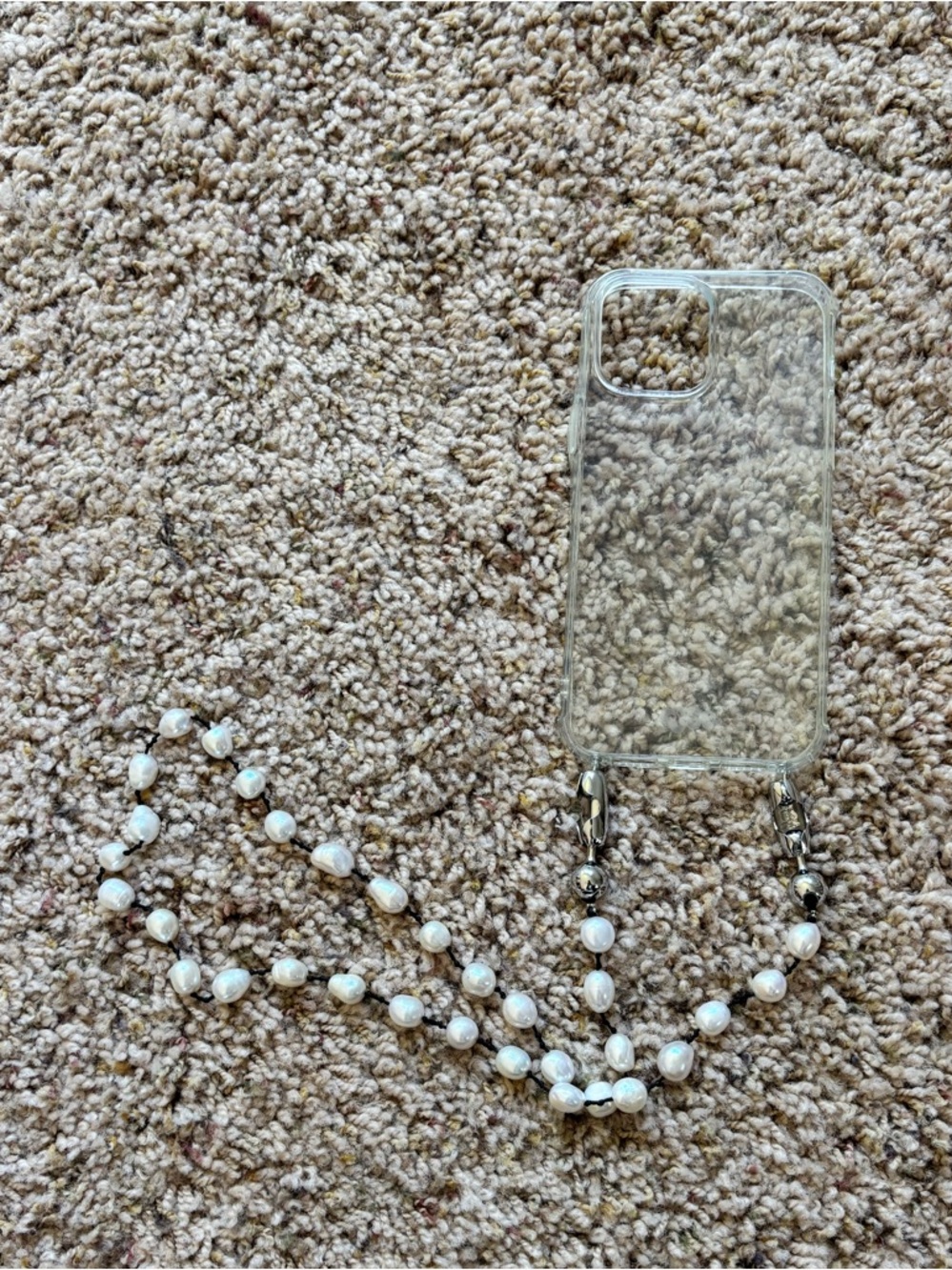 Pearl Bead Phone Strap - Ivory Pearls - Picture 5 of 10